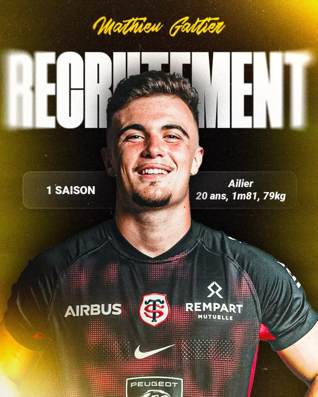 𝐍𝐎𝐔𝐕𝐄𝐋𝐋𝐄 𝐒𝐈𝐆𝐍𝐀𝐓𝐔𝐑𝐄 ✍🏻

Le Sporting Club Albigeois est fier d’annoncer l’arrivée de 𝑴𝒂𝒕𝒉𝒊𝒆𝒖 𝑮𝒂𝒍𝒕𝒉𝒊𝒆𝒓 !

Formé à Colomiers puis au prestigieux Stade Toulousain, cet ailier explosif et plein de promesses rejoint Albi pour la prochaine saison.
Doté d’une belle pointe de vitesse et d’un vrai flair offensif, Mathieu viendra dynamiser la ligne de trois-quarts.

Bienvenue à Albi, Mathieu ! 🖤💛