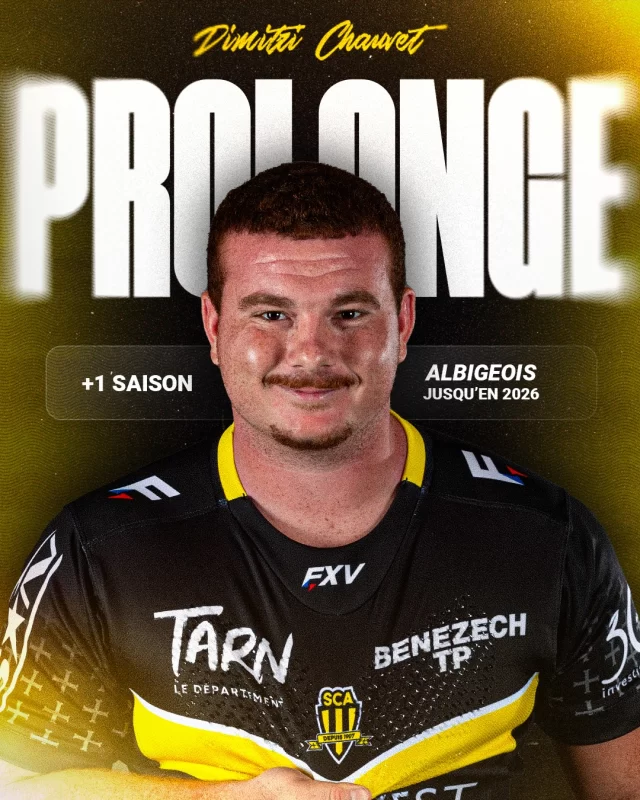 𝗣𝗥𝗢𝗟𝗢𝗡𝗚𝗔𝗧𝗜𝗢𝗡 𝗝𝗢𝗨𝗘𝗨𝗥 🐝

𝑰𝒍 𝒄𝒐𝒏𝒕𝒊𝒏𝒖𝒆 𝒂𝒗𝒆𝒄 𝒏𝒐𝒖𝒔 ! 🏉

Notre talonneur, 𝐃𝐢𝐦𝐢𝐭𝐫𝐢 𝐂𝐡𝐚𝐮𝐯𝐞𝐭, prolonge son aventure en Jaune et Noir pour une saison supplémentaire.

Merci pour ton engagement, Dimitri ! 💪🏼

𝙉𝙤𝙩𝙧𝙚 𝙛𝙤𝙧𝙘𝙚, 𝙘’𝙚𝙨𝙩 𝙫𝙤𝙪𝙨 ! 🐝