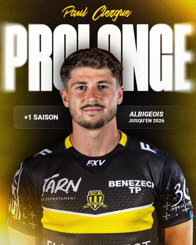 𝗣𝗥𝗢𝗟𝗢𝗡𝗚𝗔𝗧𝗜𝗢𝗡 𝗝𝗢𝗨𝗘𝗨𝗥 🐝

𝑰𝒍 𝒄𝒐𝒏𝒕𝒊𝒏𝒖𝒆 𝒂𝒗𝒆𝒄 𝒏𝒐𝒖𝒔 ! 🏉

Notre arrière, 𝐏𝐚𝐮𝐥 𝐂𝐥𝐞𝐫𝐠𝐮𝐞, prolonge son aventure en Jaune et Noir pour une saison supplémentaire.

Merci pour ton engagement, Paul ! 💪🏼

𝙉𝙤𝙩𝙧𝙚 𝙛𝙤𝙧𝙘𝙚, 𝙘’𝙚𝙨𝙩 𝙫𝙤𝙪𝙨 ! 🐝